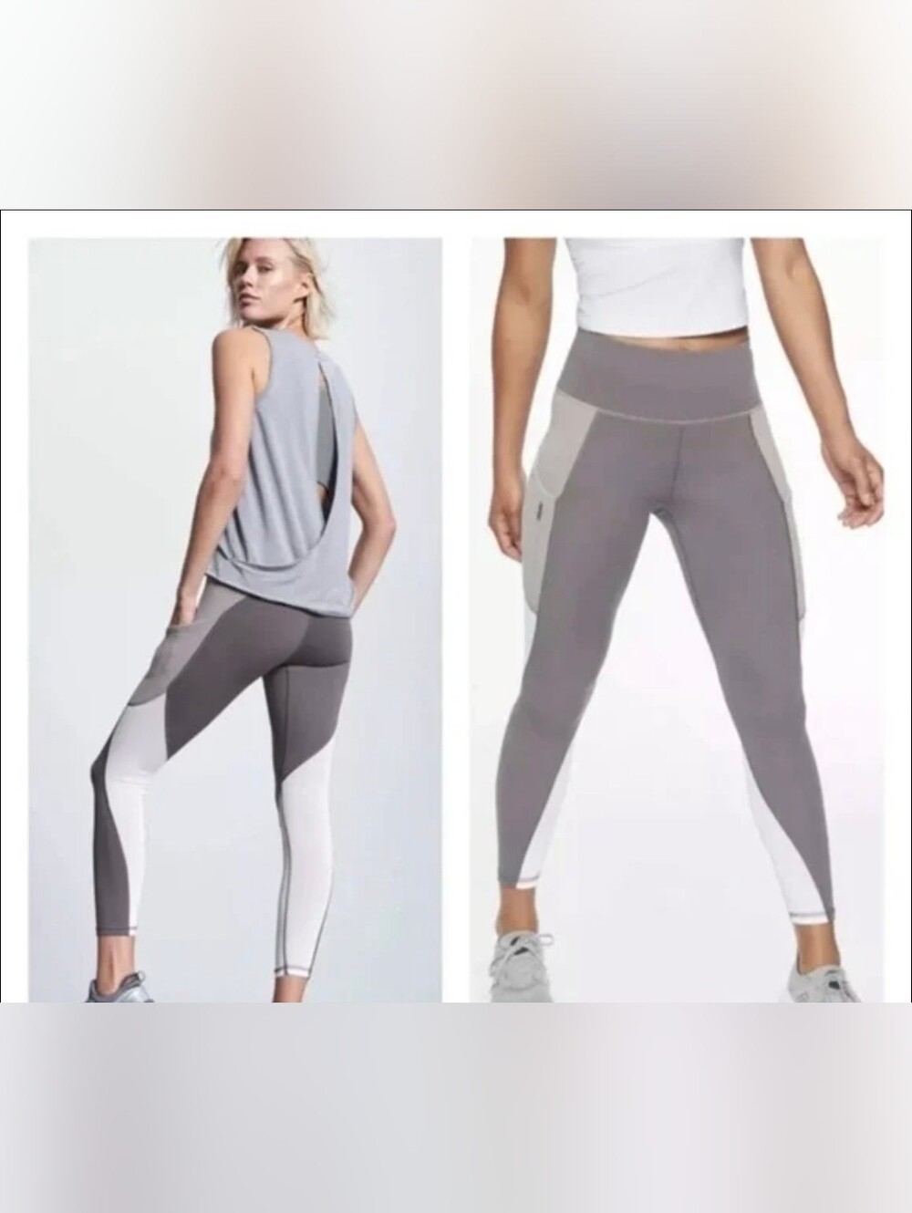 Athleta 7/8 length mesh, pocket leggings, medium